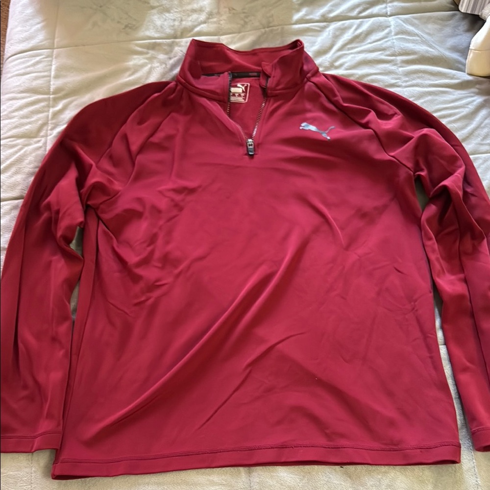 Puma Red Quarter-Zip Sweatshirt